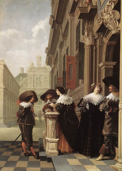 Conversation outside a Castle 1636