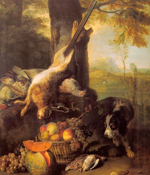 Still-Life with Dead Hare and Fruit 1711