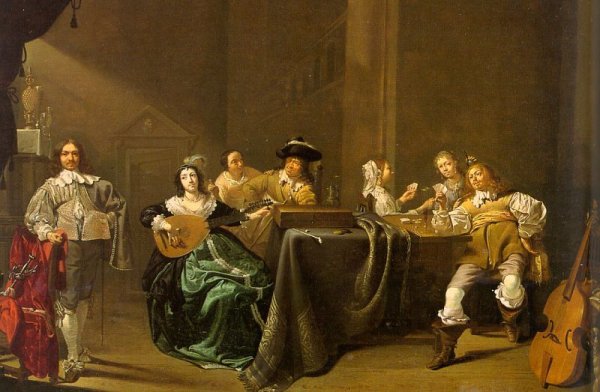 Card Players and Merrymakers 1640