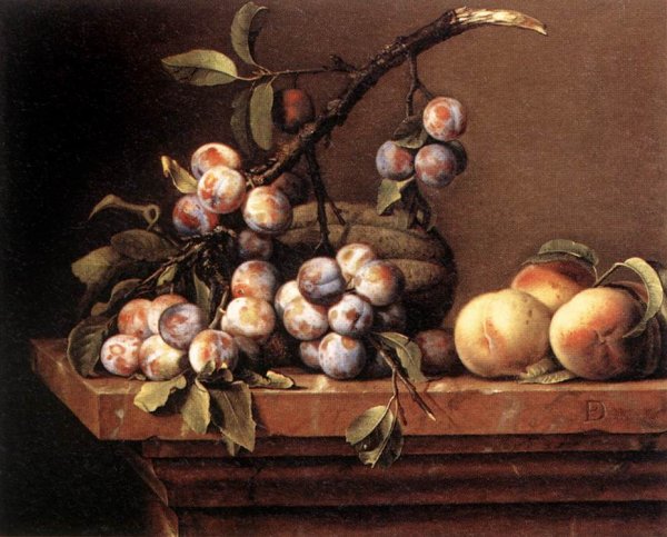 Plums and Peaches on a Table 1650