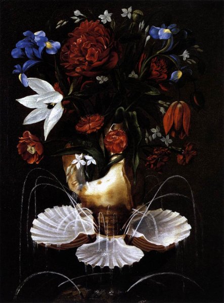 Still-Life with Shell Fountain and Flowers c. 1645