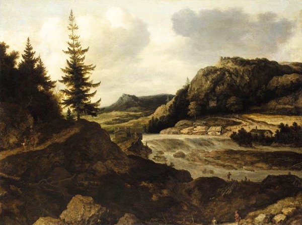 Mountainous River Landscape c. 1660