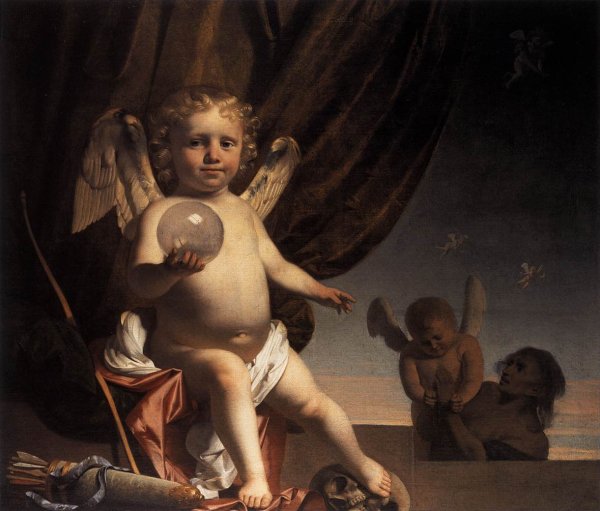 Amor Holding a Glass Orb c. 1660