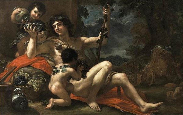 Bacchus with Attendant Putti c. 1670