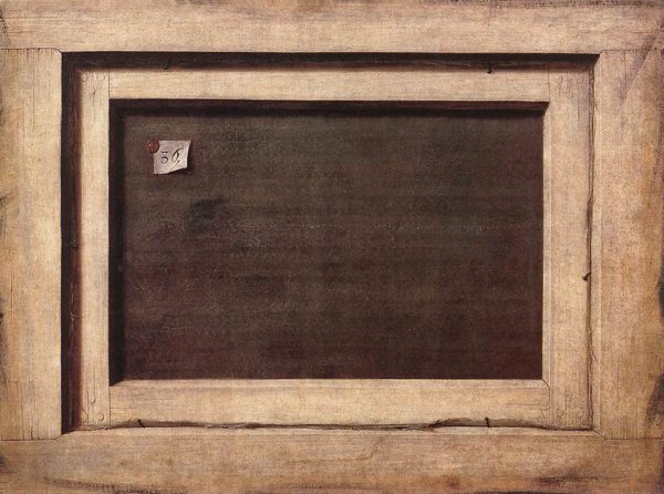 Reverse side of a painting 1670