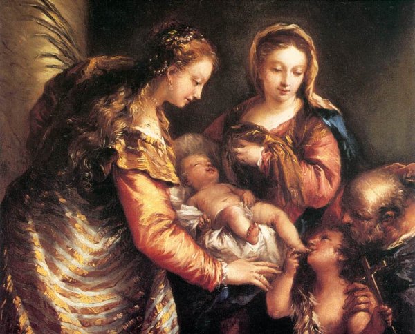 Holy Family with St John the Baptist and St Catherine c. 1750