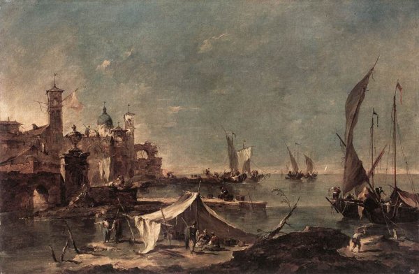 Landscape with a Fisherman's Tent 1770-75