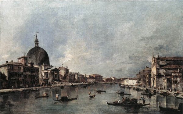 The Grand Canal with San Simeone Piccolo and Santa Lucia 1780s