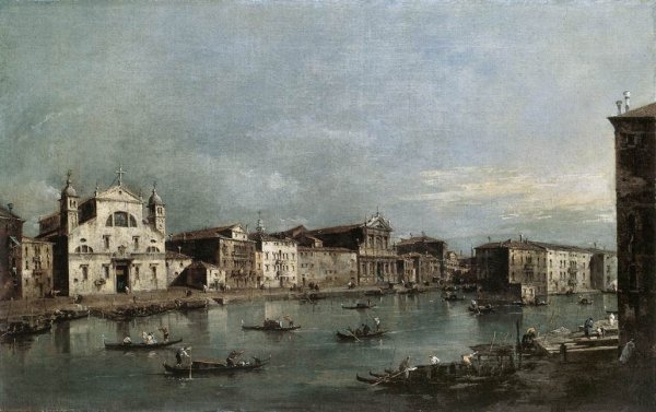 The Grand Canal with Santa Lucia and the Scalzi  1780s