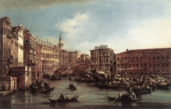 The Rialto Bridge with the Palazzo dei Camerlenghi c. 1763