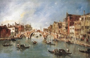 The Rialto Bridge with the Palazzo dei Camerlenghi c. 1763