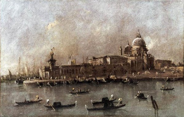 Venice-  A View of the Entrance to the Grand Canal