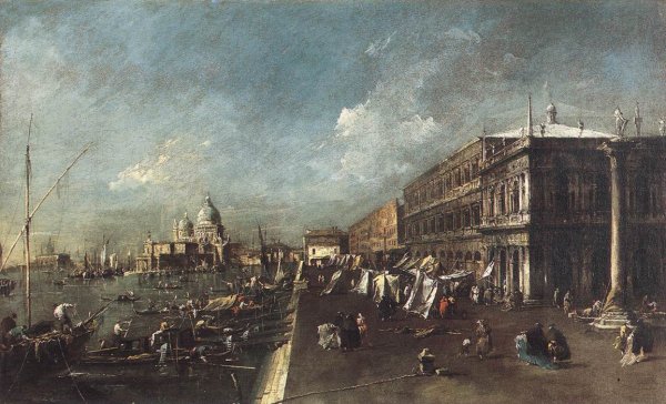 View of the Molo towards the Santa Maria della Salute  1775-80