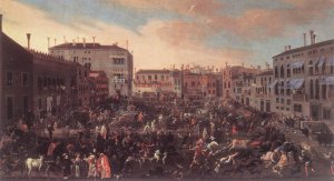 The Bull Hunt in Campo San Polo  1646