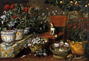 Garden View with a Dog 1660s