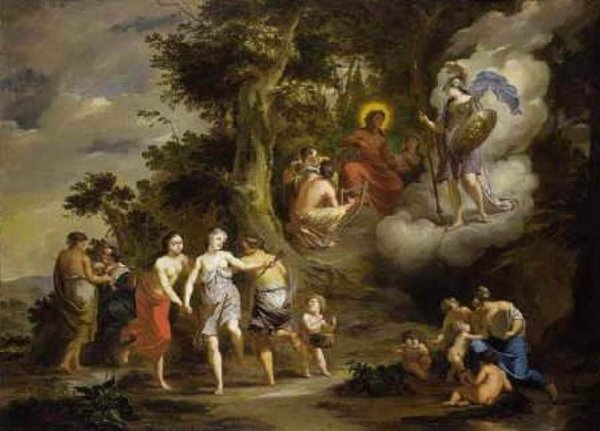 Pallas Athene Visiting Apollo on the Parnassus 1703