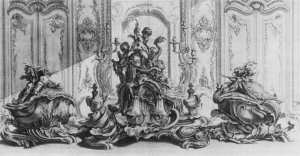 Design for a Large Centrepiece and Two Terrines in Silver 1735