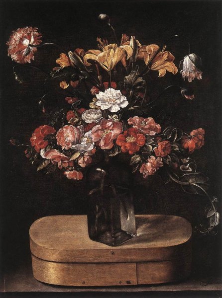 Bouquet on Wooden Box c. 1640