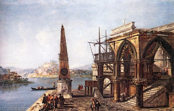 Imaginative View with Obelisk c. 1735