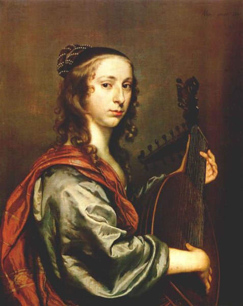 Lady Playing the Lute 1648