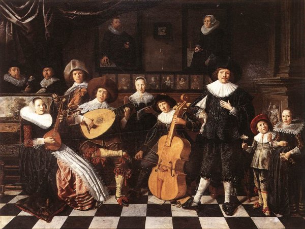 Family Making Music 1630s