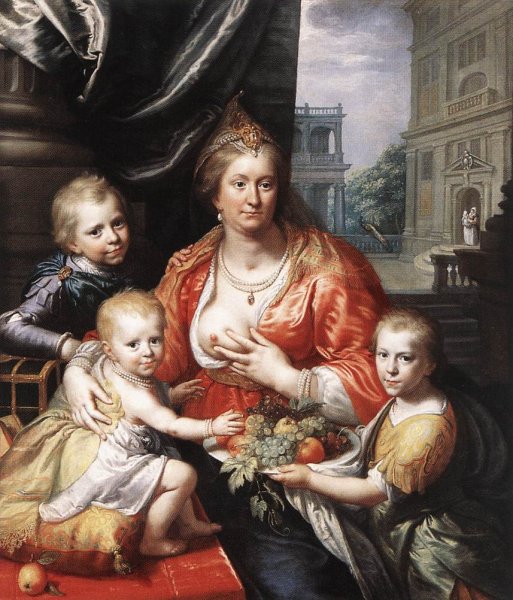 Sophia Hedwig, Countess of Nassau Dietz, with her Three Sons 1621