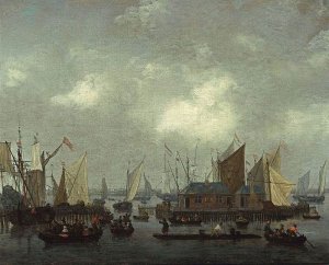 The Prinsengracht and the Noorderkerk at Amsterdam