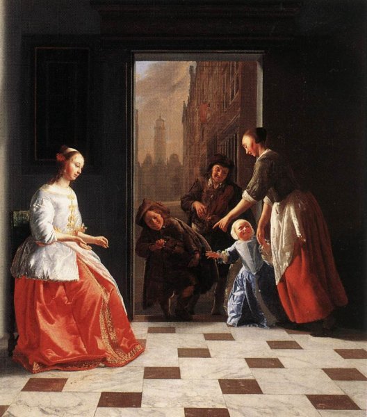 Street Musicians at the Doorway of a House 1665