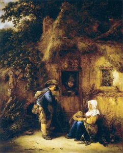 Traveller at a Cottage Door 1649