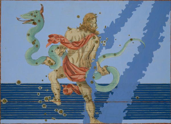 Constellation of Ophiuchus Group, from 'Uranometria' by Johann Bayer