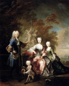 Count Ferdinand Adolf von Plettenberg and his Family  1727