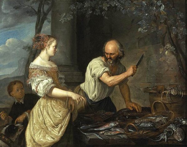 A Fish Seller 1670s