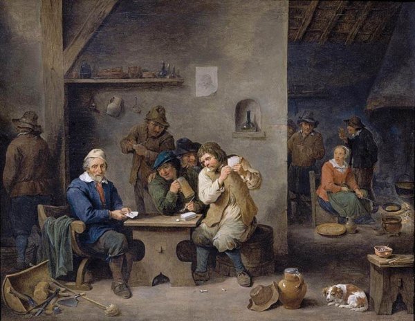 Figures Gambling in a Tavern 1670