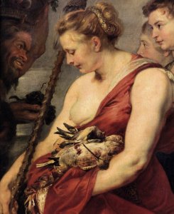 Diana and her Nymphs Surprised by the Fauns (detail-2) 1638-40