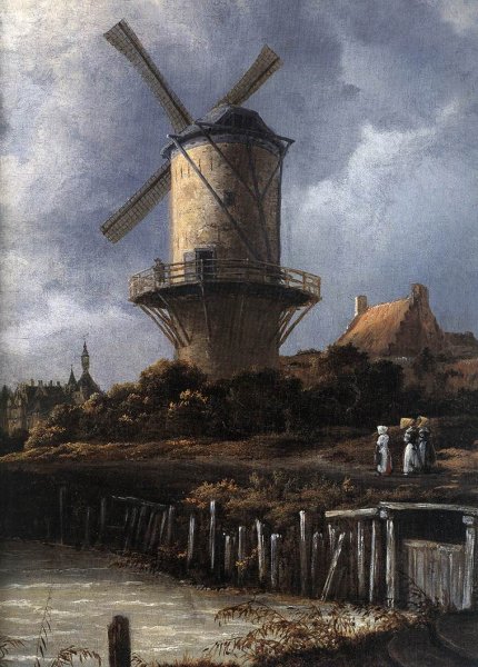 The Windmill at Wijk bij Duurstede (detail) c. 1670