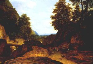 Valley with Travellers 1660s