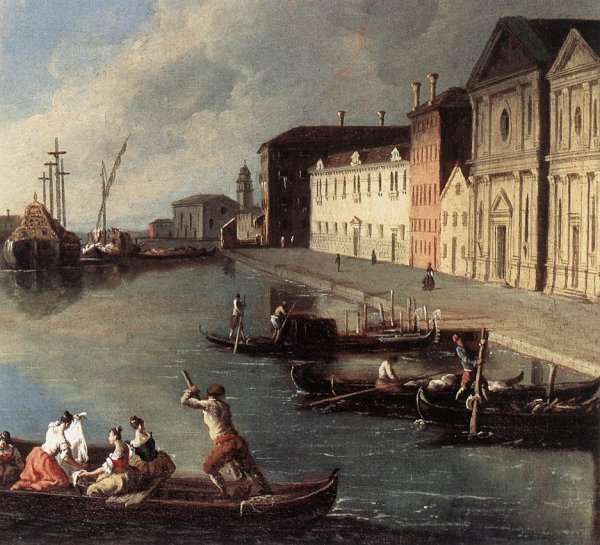 View of the Giudecca Canal (detail) 1730s