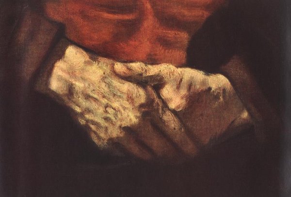 Portrait of an Old Man in Red (detail -2) 1652-54