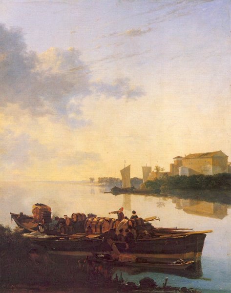 Barges on a River c. 1655