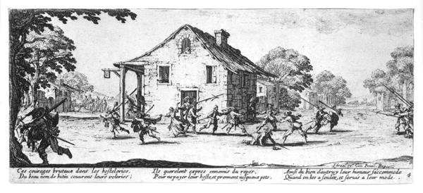 The Pillaging of an Inn, plate 4 from 'The Miseries and Misfortunes of War'