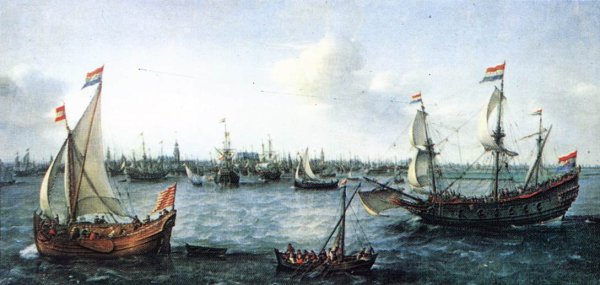 The Harbour in Amsterdam 1630