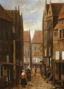 Street Scene with Bakery