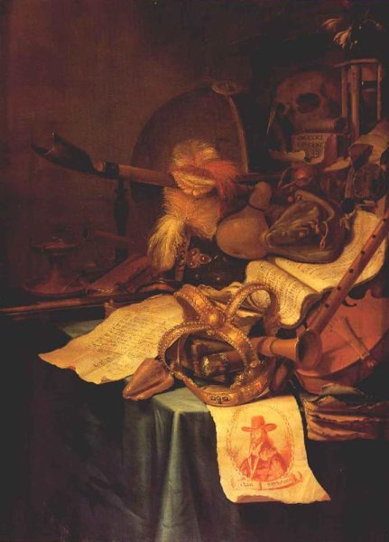 Vanitas with a Royal Crown after 1649