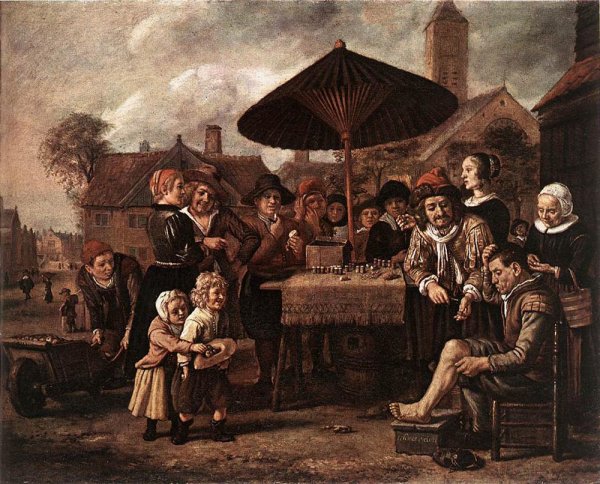 Market Scene with a Quack at his Stall c. 1650