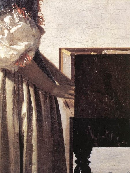 Lady Standing at a Virginal (detail-2) c. 1670