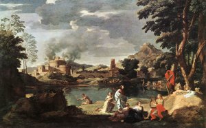 Landscape with Orpheus and Euridice 1648