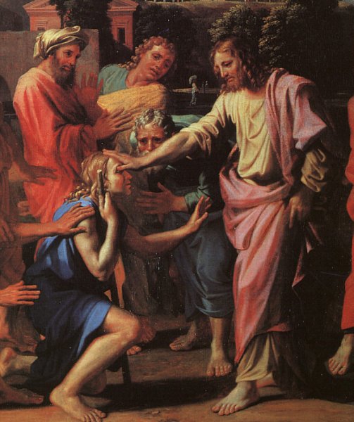 Jesus Healing the Blind of Jericho (detail) 1650