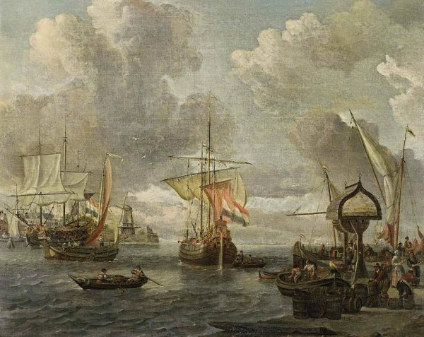 View of a Harbour on the Zuiderzee 1680s