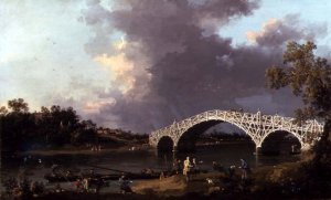 Old Walton Bridge over the Thames, 1754