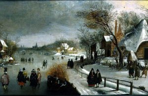 Winter Landscape with Skaters